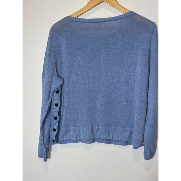 Eileen Fisher 100% Linen Sweater Light Blue XL Womens - Picture 5 of 8